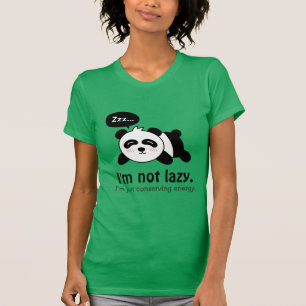 Grappige cartoon van knuffelende slapende panda t-shirt