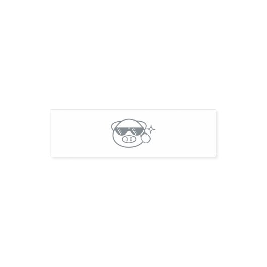 Grappige cartoon varken zelfinktende stempel (Design)