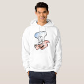 Grappige Cartoon Varkenskok met Pet Hoodie (Voorkant volledig)