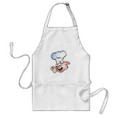 Grappige Cartoon Varkenskok met Pet Standaard Schort (Voorkant)