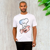 Grappige Cartoon Varkenskok met Pet T-shirt
