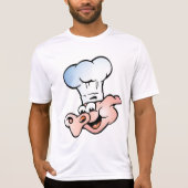 Grappige Cartoon Varkenskok met Pet T-shirt (Voorkant)