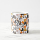 Grappige cartoon vet katten uitzicht koffiemok (Center)