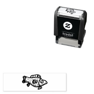 Grappige Cartoon Vis Zelfinktende Stempel