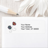 grappige cartoon vlinder etiket (Insitu)