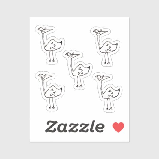 Grappige Cartoon Vogel Op Maat Gemaakte Vinyl Stic Sticker (Vel)