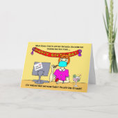 Grappige Cartoon Vrouw Gezichtsmasker Chocolade Kaart (Voorkant)