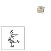 Grappige Cartoon Wandelende Eend Vogel Rubberstempel (Gestempeld)