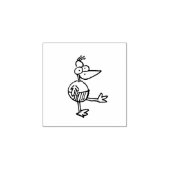 Grappige Cartoon Wandelende Eend Vogel Rubberstempel (Afrduk)