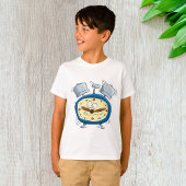Grappige Cartoon wekker eigenzinnig wakker worden T-shirt