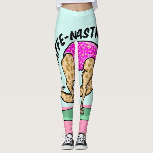 Grappige cartoon yoga gymnastiek giraffe leggings (Voorkant)