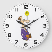 Grappige Cartoon zakenman bij bushalte Grote Klok (Voorkant)