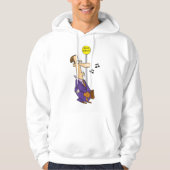 Grappige Cartoon zakenman bij bushalte Hoodie (Voorkant)
