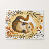 Grappige cartoon Zee Otter Drijvend in Oceaan Legpuzzel (Horizontaal)