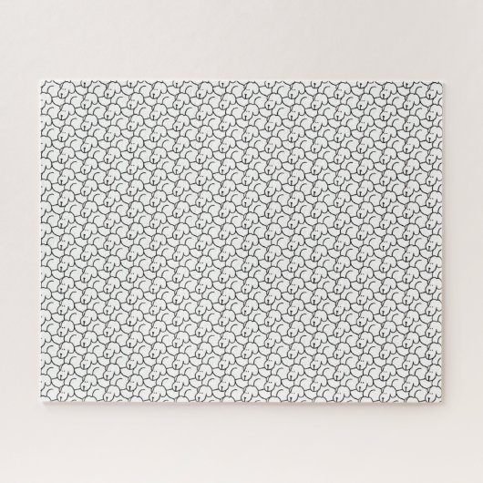 Grappige Cartoon Zittende Honden  Legpuzzel (Horizontaal)
