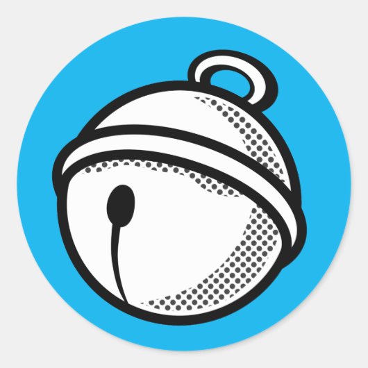 Grappige Cartoon Zwart Wit Kattenbel Pop Art Ronde Sticker (Voorkant)