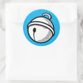 Grappige Cartoon Zwart Wit Kattenbel Pop Art Ronde Sticker (Tas)