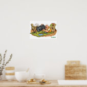 Grappige cartoondier-fotografie scène poster (Keuken)