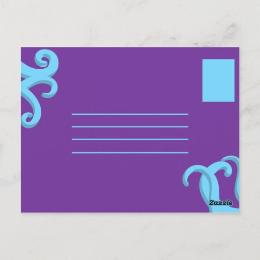 Grappige Cartoones Inktvis Briefkaart (Achterkant)