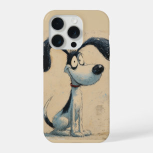 Grappige Cartoonhond – Whimsicale Cute Hond Kunst iPhone 15 Pro Case