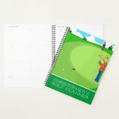 Grappige cartoonillustratie van golfers. planner (Display)