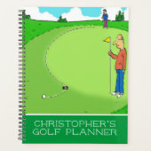 Grappige cartoonillustratie van golfers. planner (Voorkant)