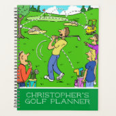 Grappige cartoonillustratie van golfers. planner (Voorkant)