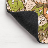 Grappige Cartoonkatten Muismat (Hoek)