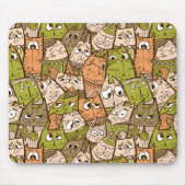 Grappige Cartoonkatten Muismat (Voorkant)