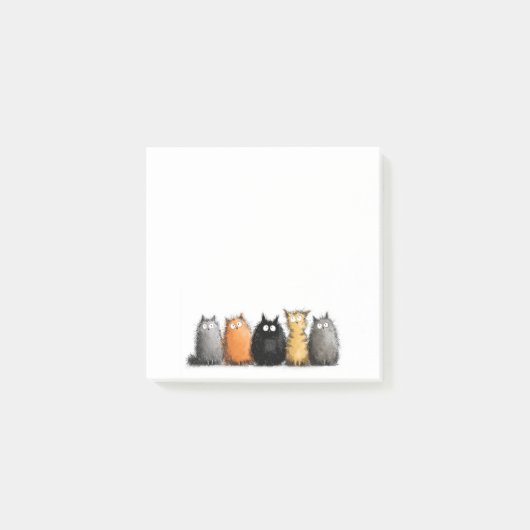 Grappige Cartoonkatten Post-it Notities Post-it® Notes (Voorkant)