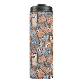 Grappige Cartoonkatten Thermosbeker