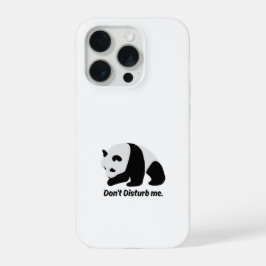 Grappige Cartoonpanda "Laat Me Niet Storen" Hoesje iPhone 15 Pro Case