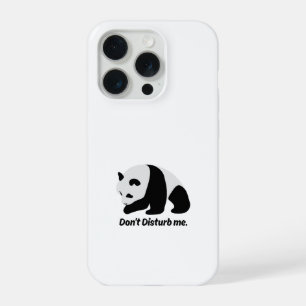 Grappige Cartoonpanda "Laat Me Niet Storen" Hoesje iPhone 15 Pro Case