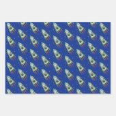 Grappige Cartoons in de ruimte Inpakpapier Vel (Voorkant 2)