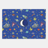 Grappige Cartoons in de ruimte Inpakpapier Vel (Voorkant)