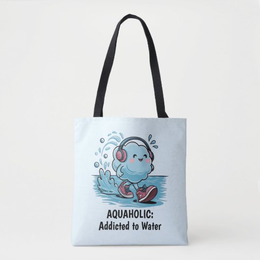 Grappige Cartoonwolk Tote Bag (Voorkant)