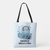 Grappige Cartoonwolk Tote Bag (Achterkant)