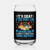 Grappige Casino woord kunst Blikvorm Glas (Voorkant)