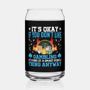 Grappige Casino woord kunst Blikvorm Glas