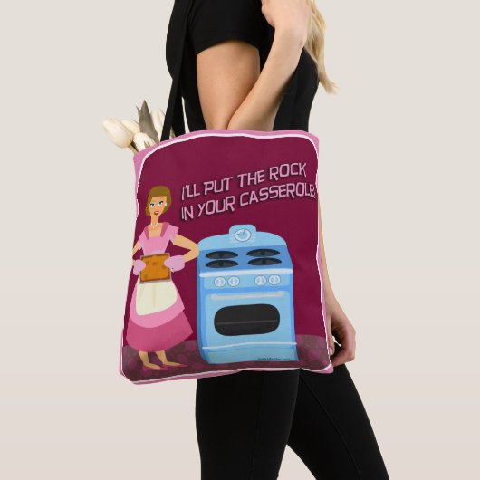 Grappige Casserole Sarcastische Kitsch Leuke Huisv Tote Bag (Dichtbij)