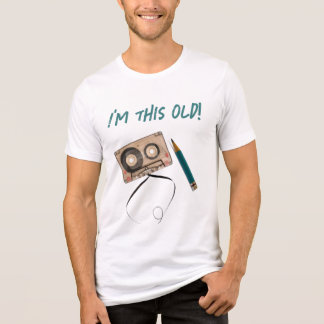 Grappige Cassettebandje en Potlood Ik Ben Zo Oud Tri-Blend Shirt