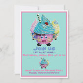 Grappige, casual vrienden, familie taart en koffie kaart (Achterkant)