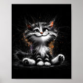 Grappige Cat Art Print (Voorkant)