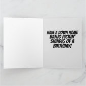 GRAPPIGE CAT BANJO VERJAARDAG KAART (Binnen)