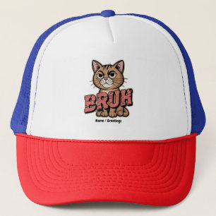 Grappige Cat Bruh Meme Graphic Humor Cat Lover Gif Trucker Pet