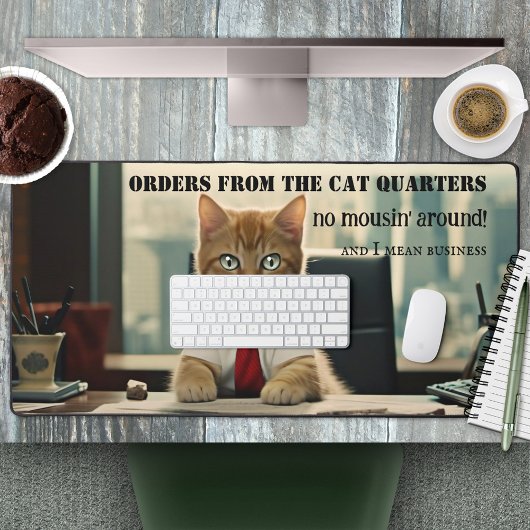Grappige Cat Business Bureaumat