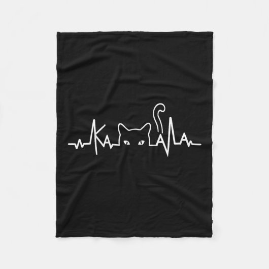 Grappige Cat Dames voor Kamala Harris 2024 Heartbe Fleece Deken (Voorkant)
