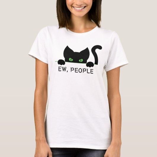 Grappige Cat Eyes Ontwerp Nieuwe Mensen Voor Katte T-shirt (Voorkant)