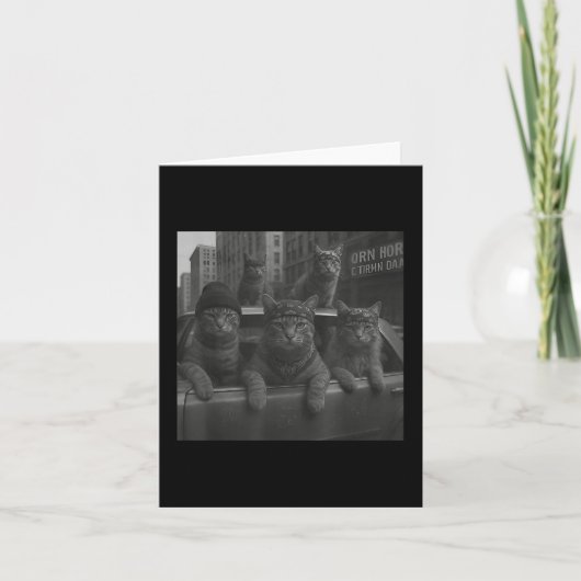 Grappige Cat Gang Meme Street Sarcastische Cat Gan Kaart (Voorkant)