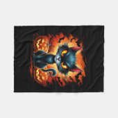 Grappige Cat Halloween Kostuum Cat Lovers Mannen V Fleece Deken (Voorkant (Horizontaal))